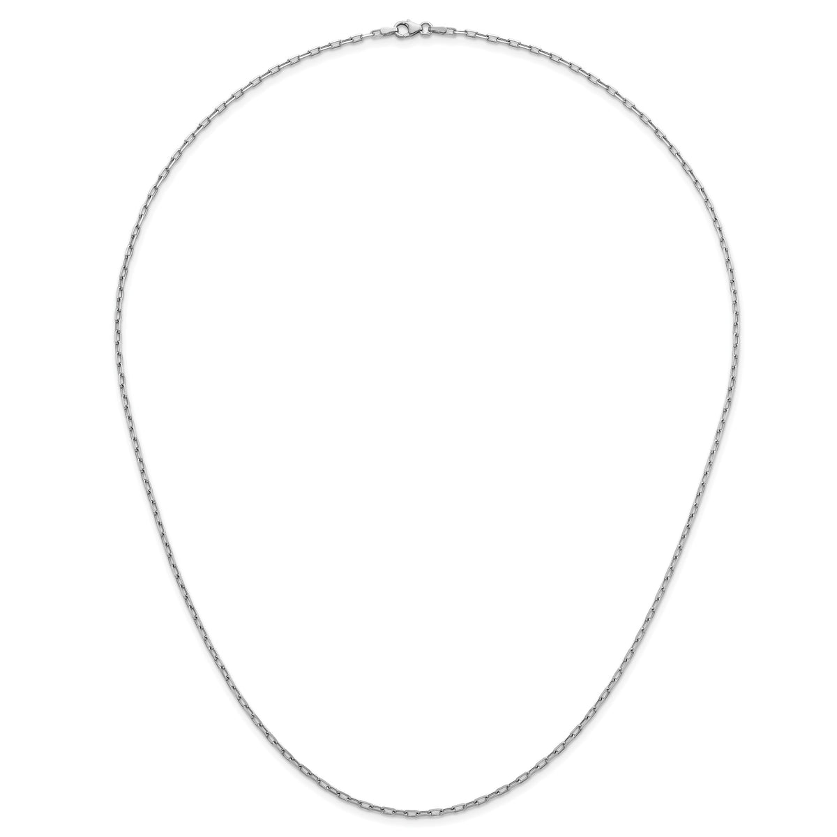 Herco Gold Diamond-Cut Flat Oval Link Chain - 14k White Gold / 2.2 mm / 24 in