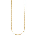 Herco Gold Diamond-Cut Flat Oval Link Chain - 14k Yellow Gold / 2.2 mm / 16 in
