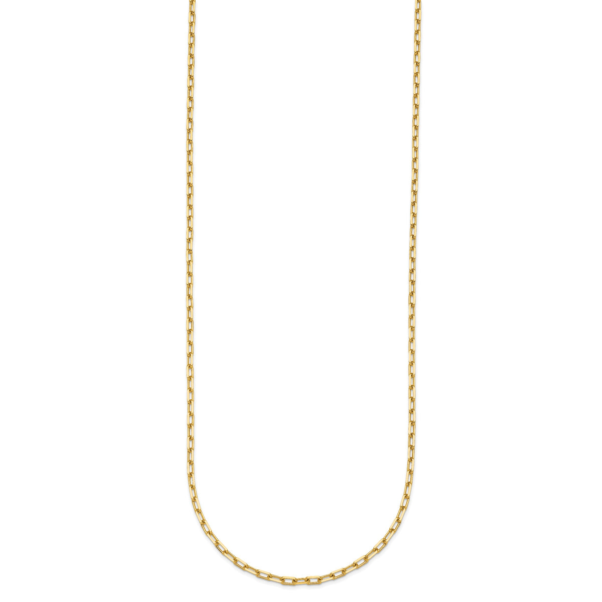 Herco Gold Diamond-Cut Flat Oval Link Chain - 14k Yellow Gold / 2.2 mm / 16 in