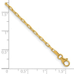 Herco Gold Diamond-Cut Flat Oval Link Chain - 14k Yellow Gold / 2.2 mm / 16 in