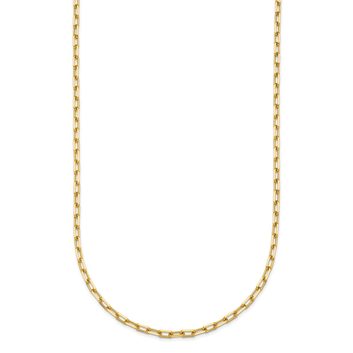 Herco Gold Diamond-Cut Flat Oval Link Chain - 14k Yellow Gold / 2.2 mm / 16 in