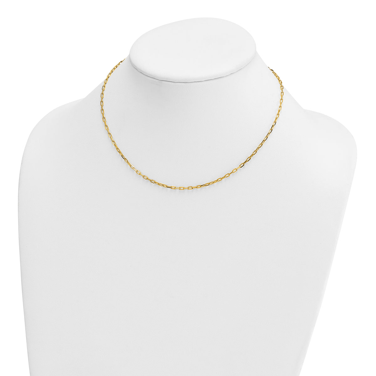 Herco Gold Diamond-Cut Flat Oval Link Chain - 14k Yellow Gold / 2.2 mm / 16 in