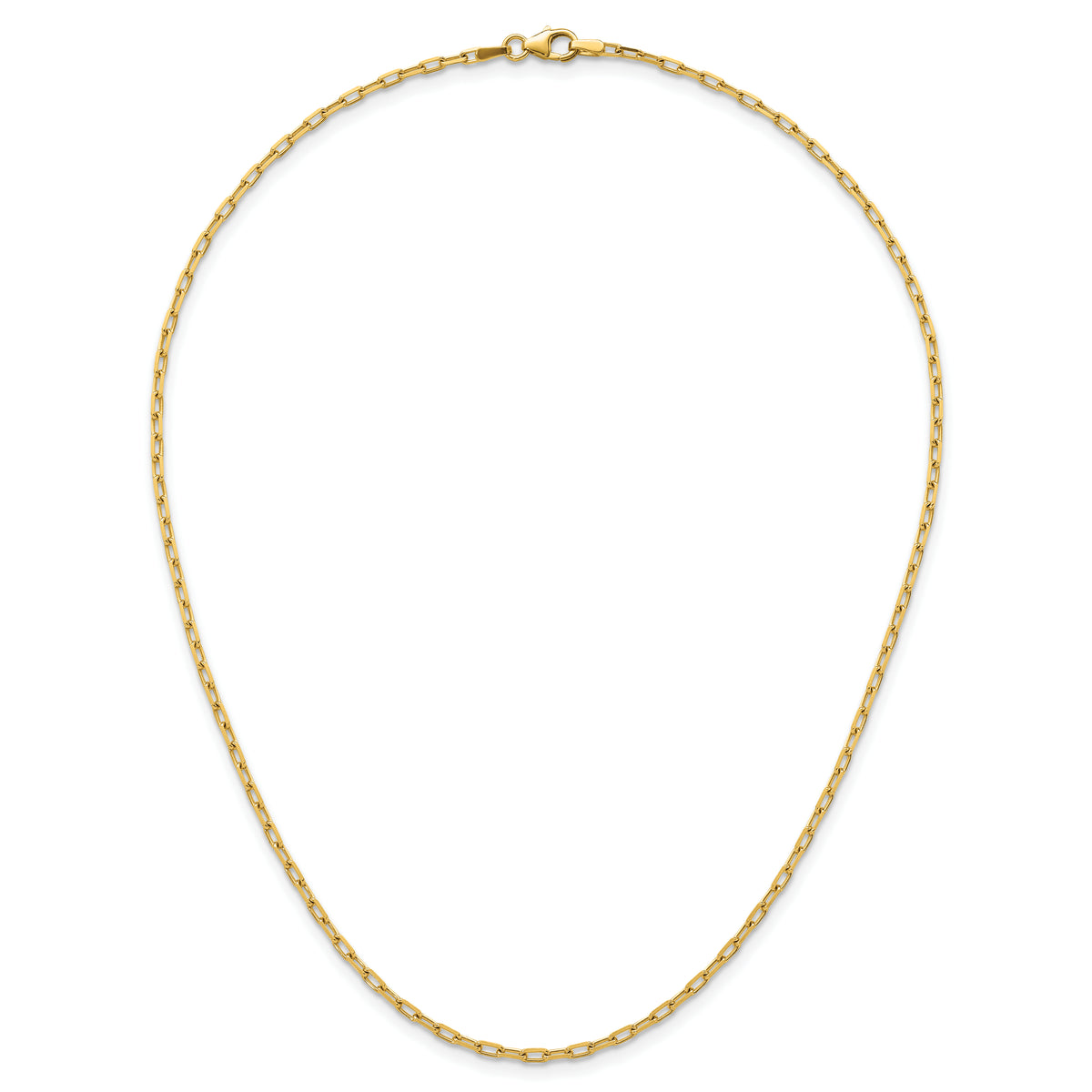 Herco Gold Diamond-Cut Flat Oval Link Chain - 14k Yellow Gold / 2.2 mm / 16 in