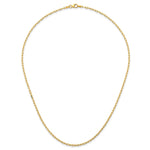 Herco Gold Diamond-Cut Flat Oval Link Chain - 14k Yellow Gold / 2.2 mm / 18 in