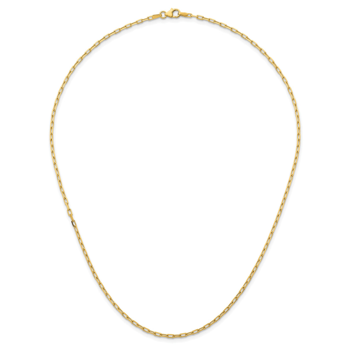 Herco Gold Diamond-Cut Flat Oval Link Chain - 14k Yellow Gold / 2.2 mm / 18 in