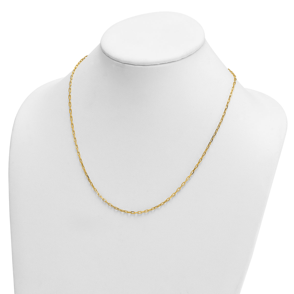 Herco Gold Diamond-Cut Flat Oval Link Chain - 14k Yellow Gold / 2.2 mm / 20 in