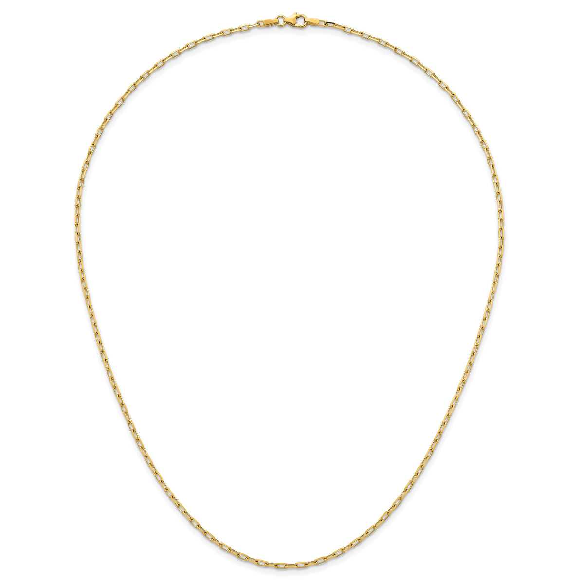 Herco Gold Diamond-Cut Flat Oval Link Chain - 14k Yellow Gold / 2.2 mm / 20 in