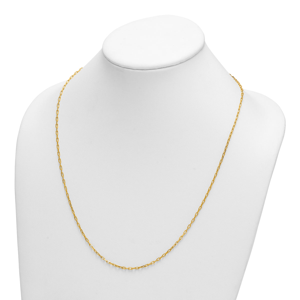 Herco Gold Diamond-Cut Flat Oval Link Chain - 14k Yellow Gold / 2.2 mm / 24 in