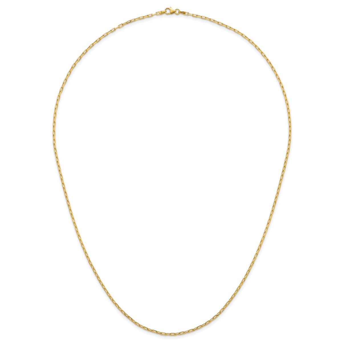 Herco Gold Diamond-Cut Flat Oval Link Chain - 14k Yellow Gold / 2.2 mm / 24 in