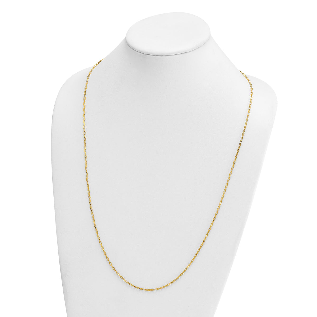 Herco Gold Diamond-Cut Flat Oval Link Chain - 14k Yellow Gold / 2.2 mm / 30 in