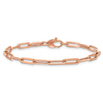 HERCO Gold Flat Paperclip Bracelet - 14k Rose Gold / 7.5 in