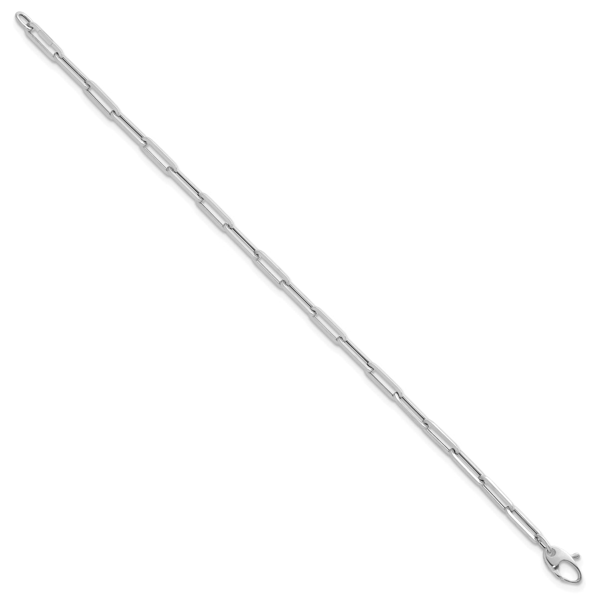 HERCO Gold Flat Paperclip Bracelet - 14k White Gold / 7.5 in