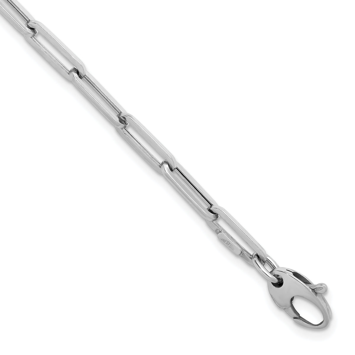 HERCO Gold Flat Paperclip Bracelet - 14k White Gold / 7.5 in