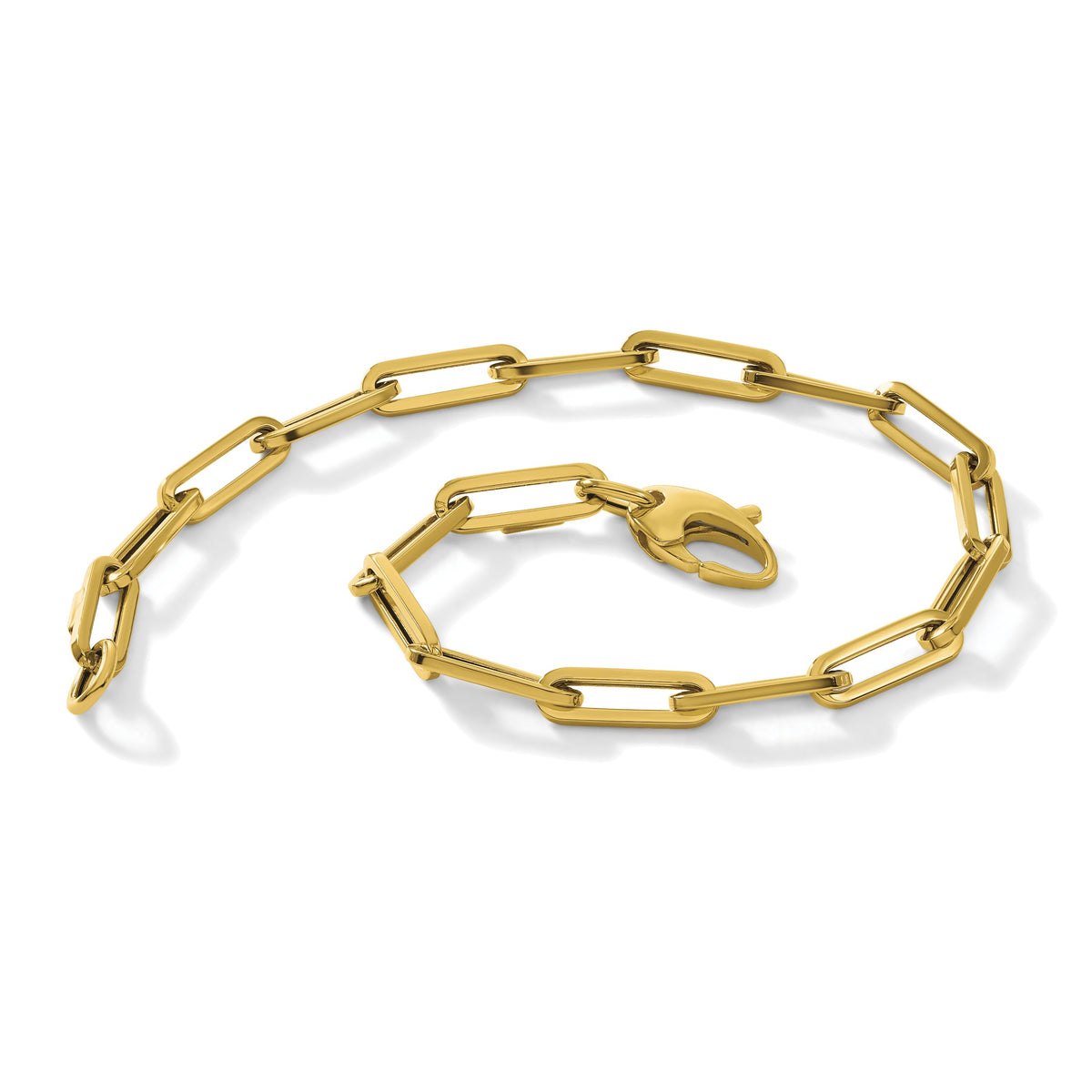 HERCO Gold Flat Paperclip Bracelet - 14k Yellow Gold / 7.5 in