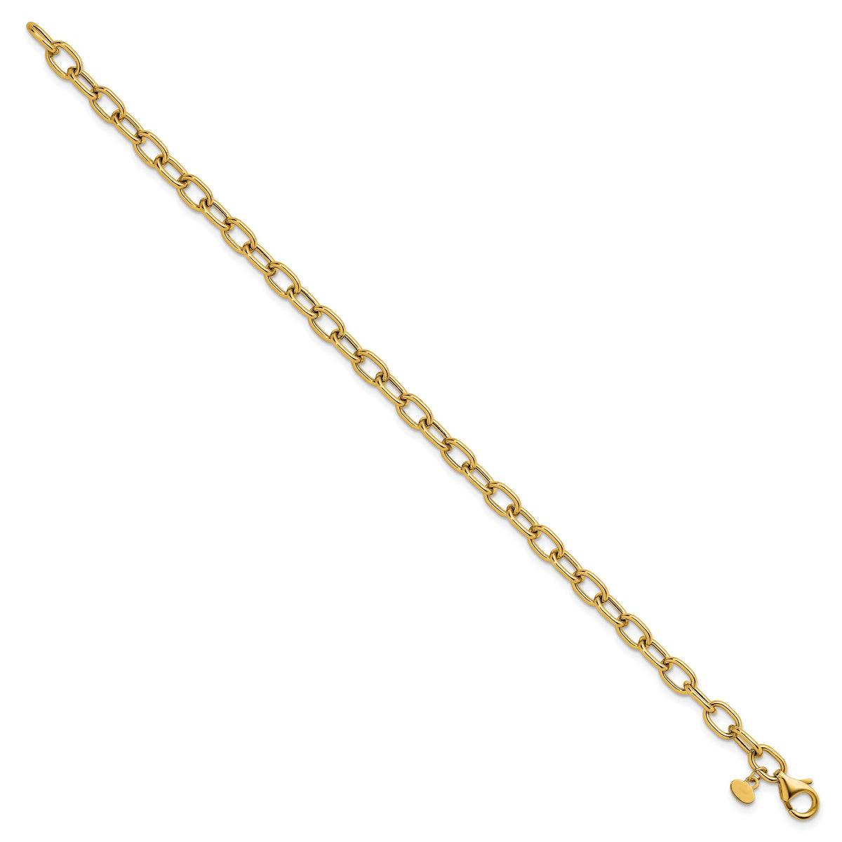 Herco 14K Polished 5.2mm Open Link Cable 7.5 inch Bracelet