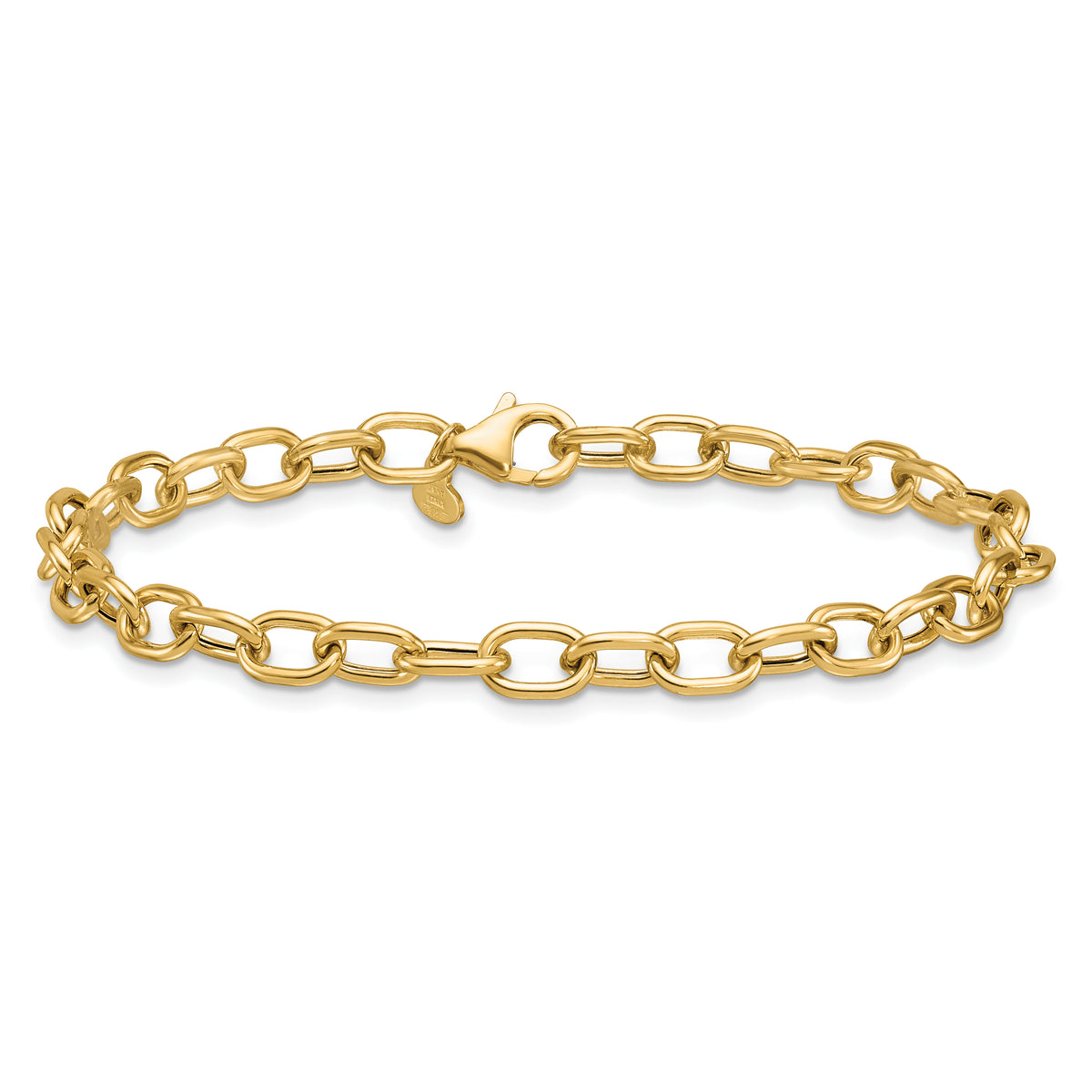 Herco 14K Polished 5.2mm Open Link Cable 7.5 inch Bracelet