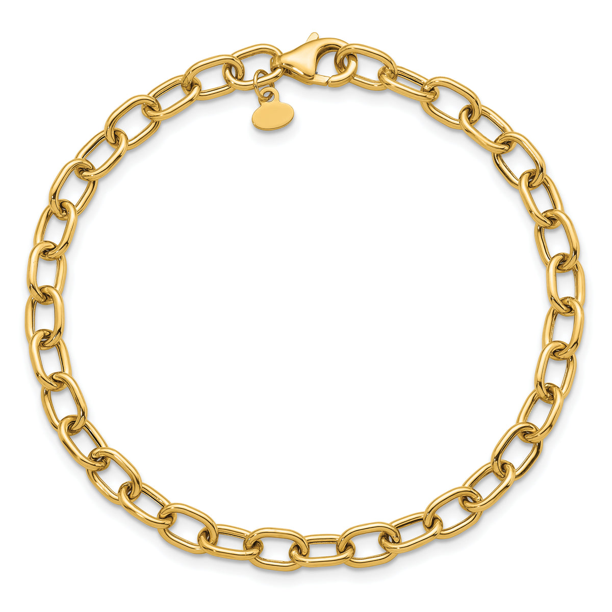 Herco 14K Polished 5.2mm Open Link Cable 7.5 inch Bracelet