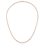 HERCO Gold 4.0mm Flat Paperclip Necklace - 14k Rose Gold / 34 in