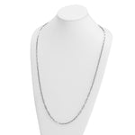 HERCO Gold 4.0mm Flat Paperclip Necklace - 14k White Gold / 34 in