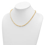 HERCO Gold 4.0mm Flat Paperclip Necklace - 18k Yellow Gold / 16 in