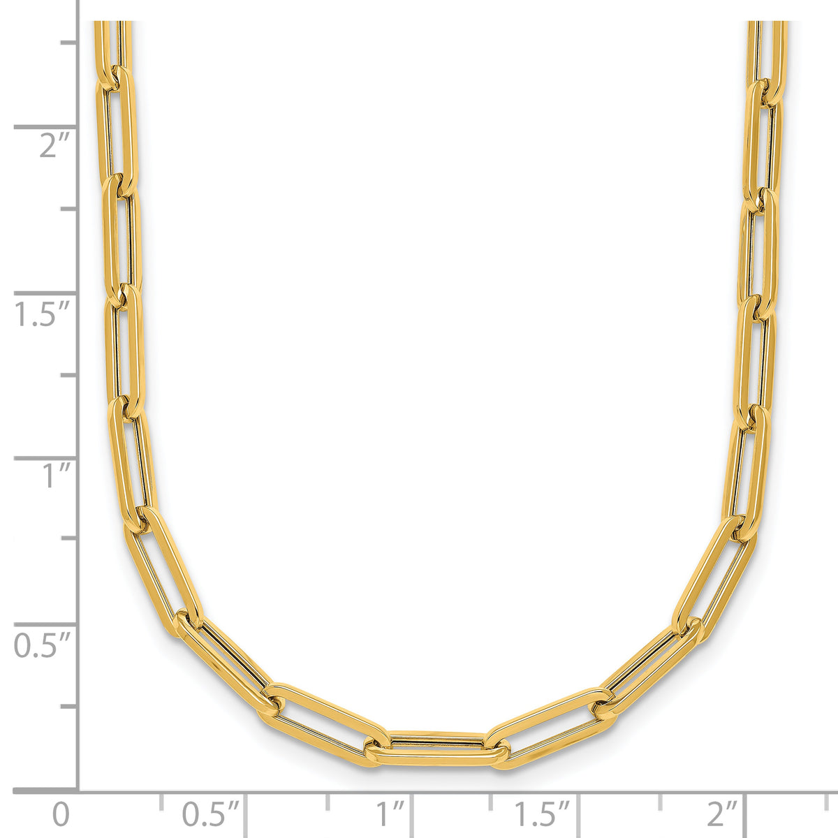 HERCO Gold 4.0mm Flat Paperclip Necklace - 14k Yellow Gold / 16 in