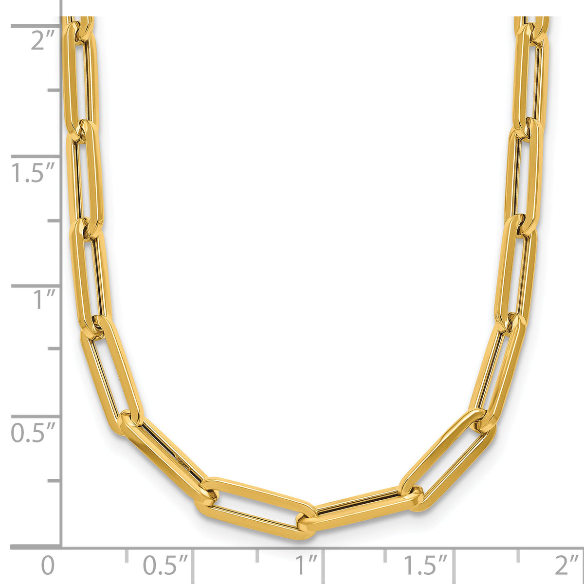 HERCO Gold 4.0mm Flat Paperclip Necklace - 14k Yellow Gold / 20 in
