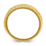 Herco 14K with White Rhodium Polished and Textured Diamond Ring