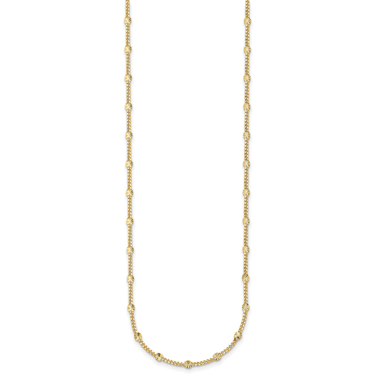 Herco Gold Diamond-Cut Fancy Link Chain - 16 in