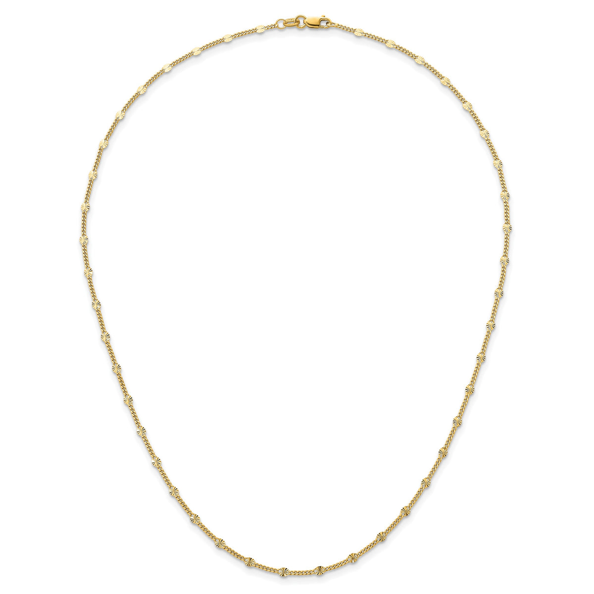 Herco Gold Diamond-Cut Fancy Link Chain - 18 in