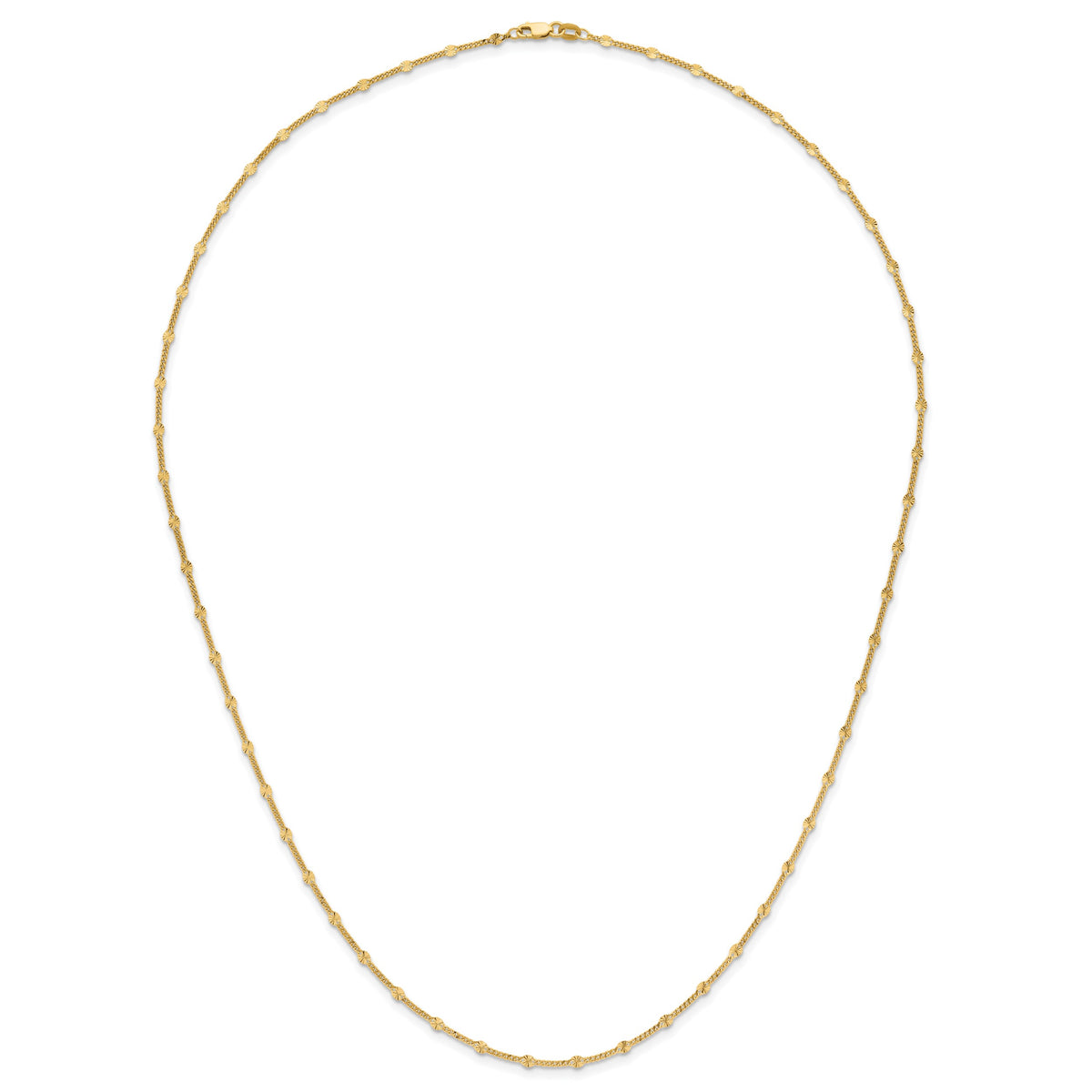 Herco Gold Diamond-Cut Fancy Link Chain - 24 in