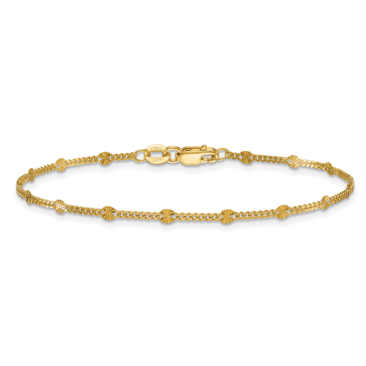 Herco Gold Diamond-Cut Fancy Link Chain Bracelet