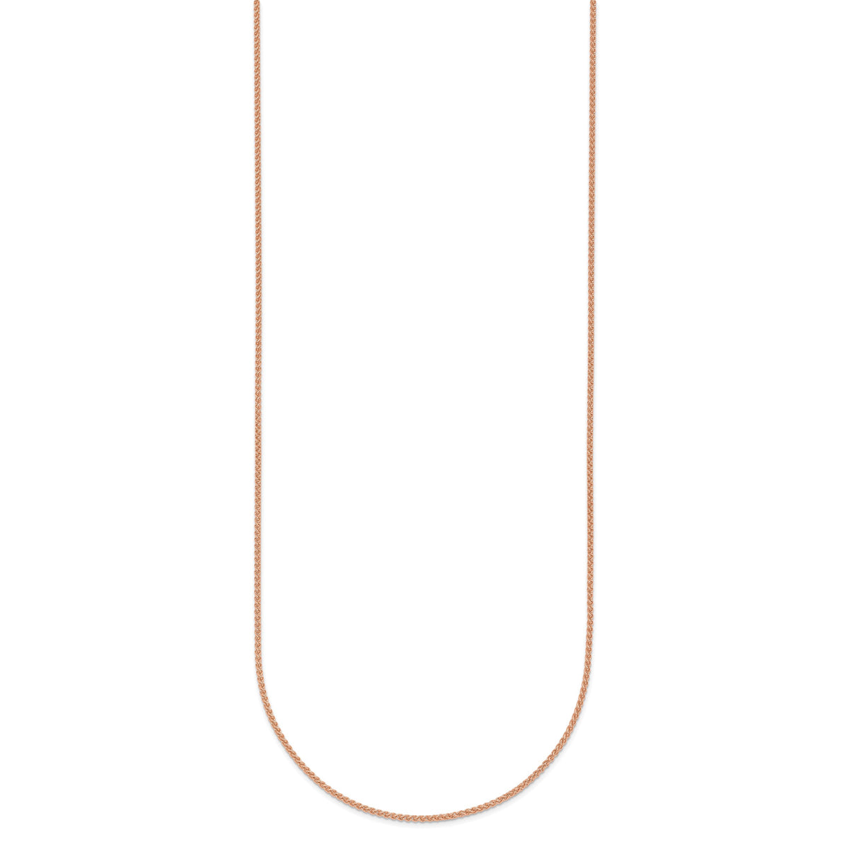 Herco Gold Solid Spiga Chain - 14k Rose Gold / 1.1 mm / 16 in