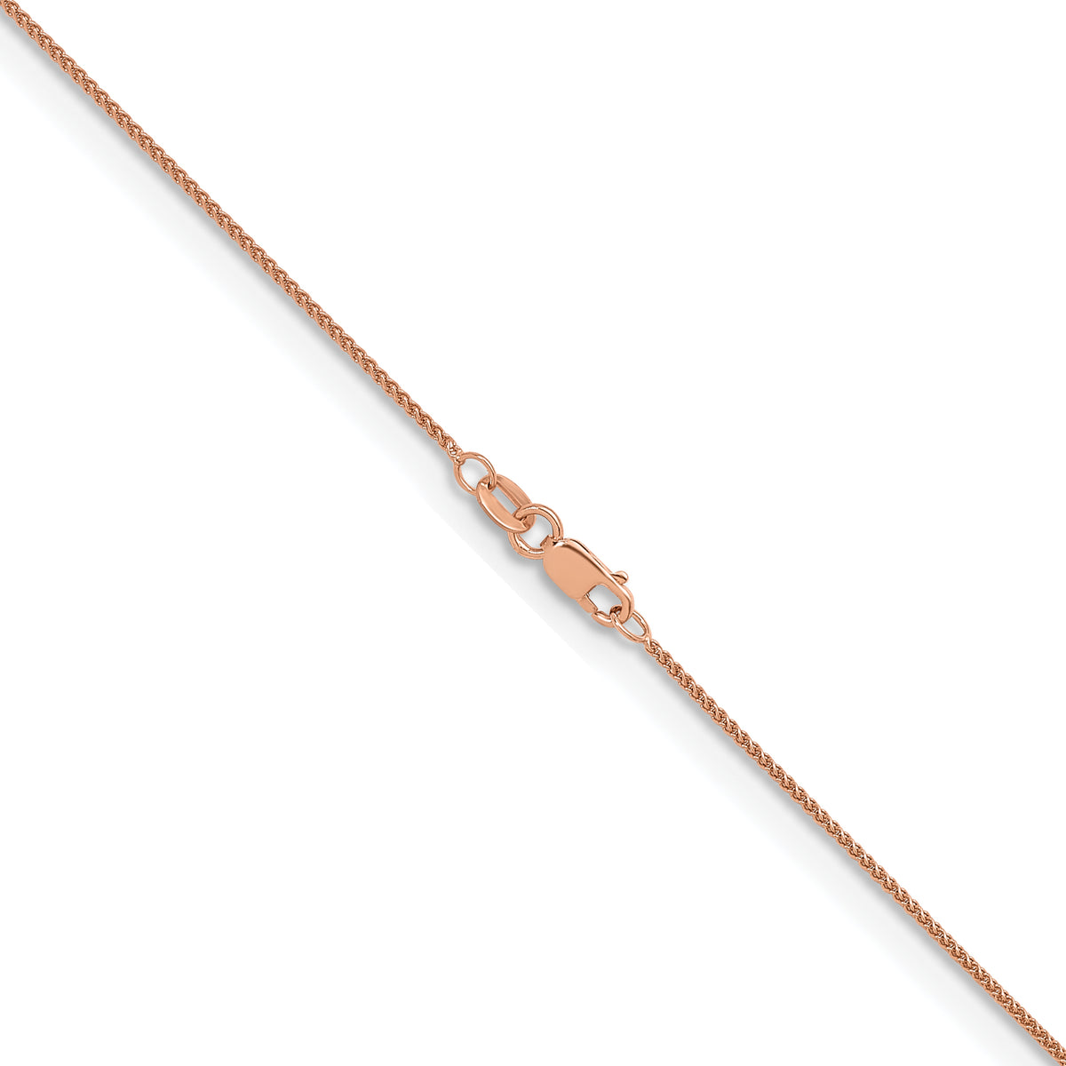 Herco Gold Solid Spiga Chain - 14k Rose Gold / 1.1 mm / 16 in
