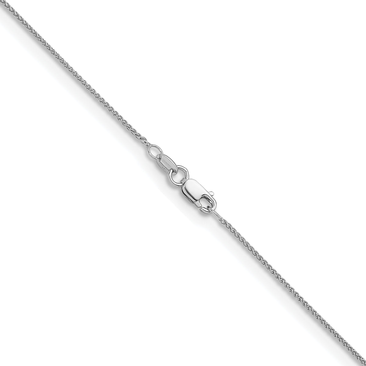 Herco Gold Solid Spiga Chain - 14k White Gold / 1.1 mm / 16 in