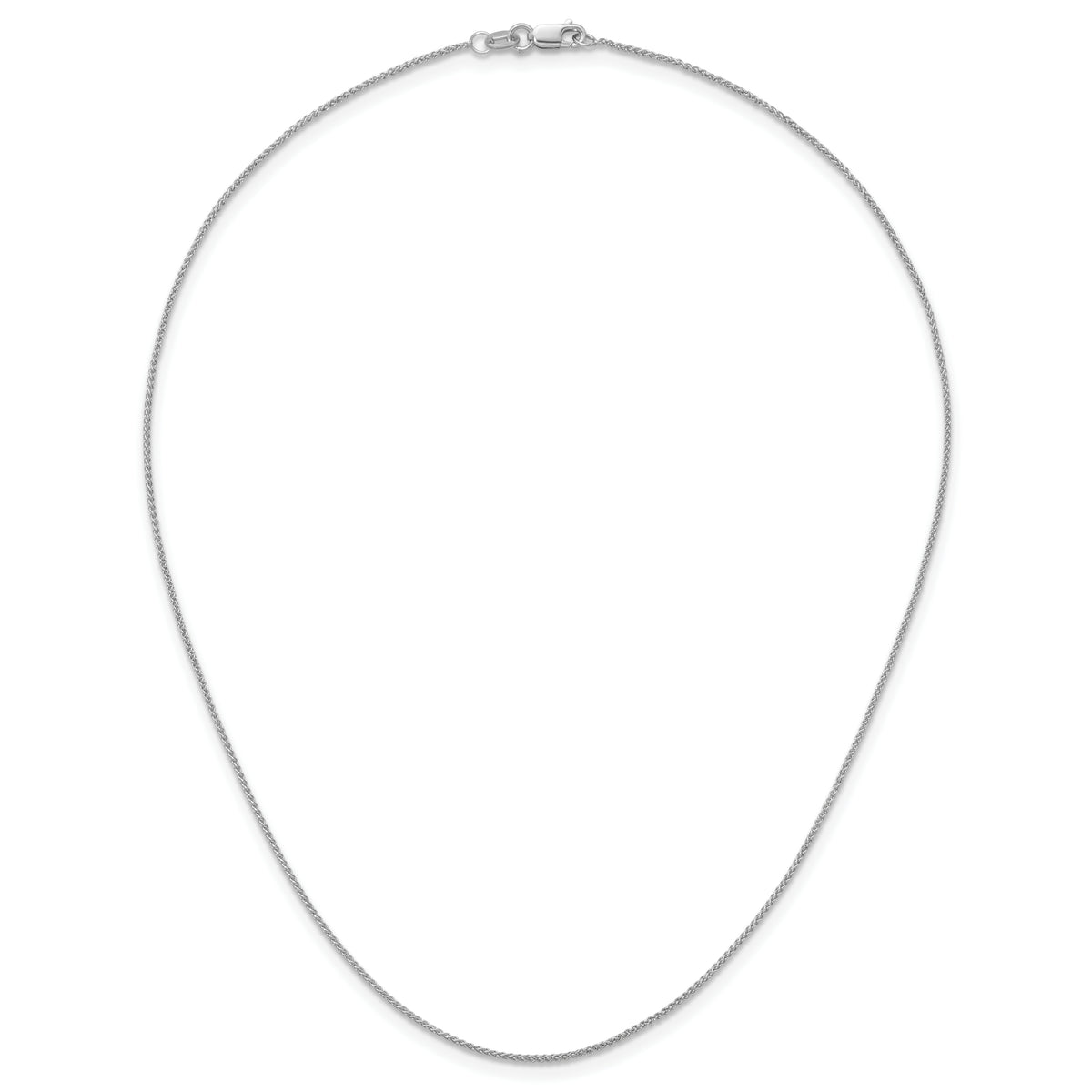 Herco Gold Solid Spiga Chain - 14k White Gold / 1.1 mm / 16 in