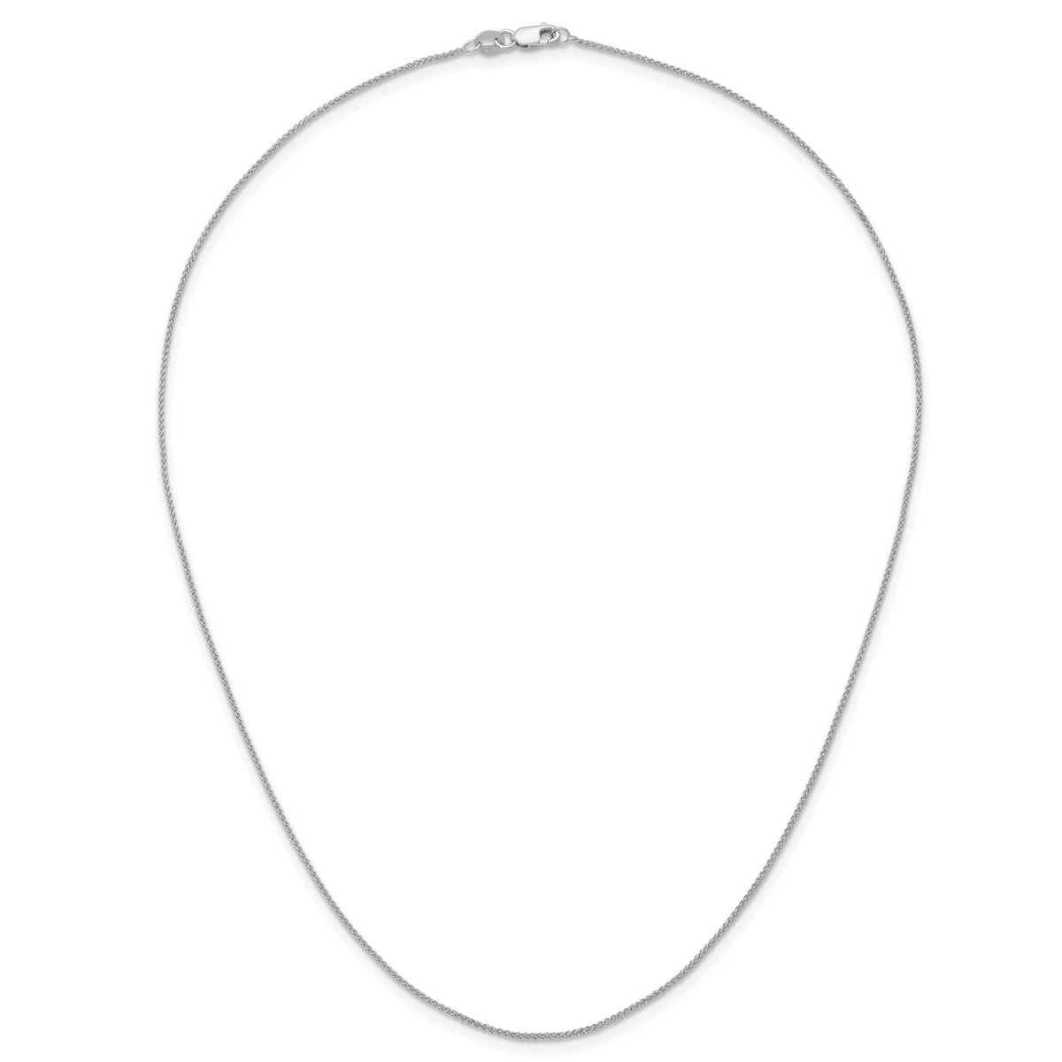 Herco Gold Solid Spiga Chain - 14k White Gold / 1.1 mm / 18 in