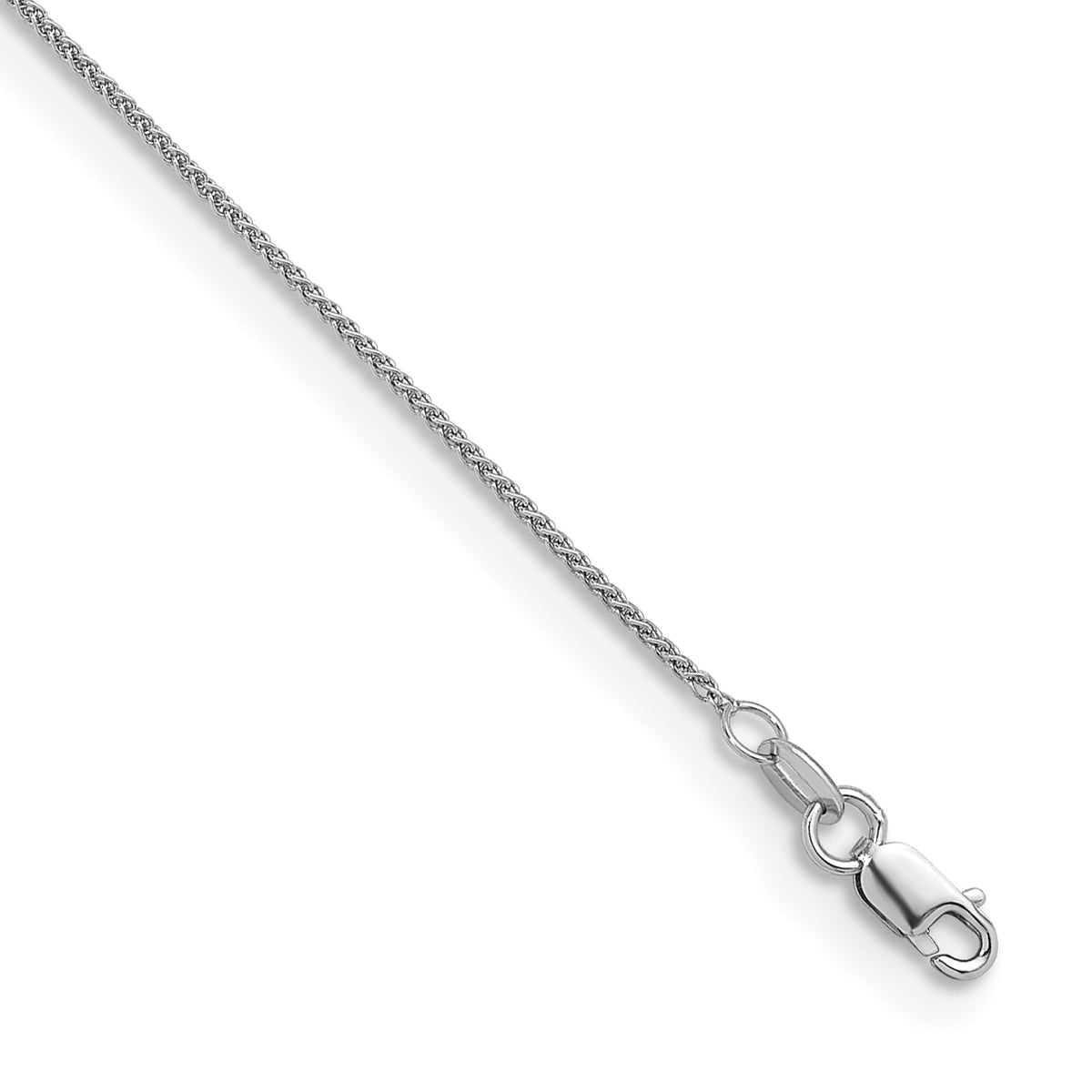 Herco Gold Solid Spiga Chain - 14k White Gold / 1.1 mm / 30 in