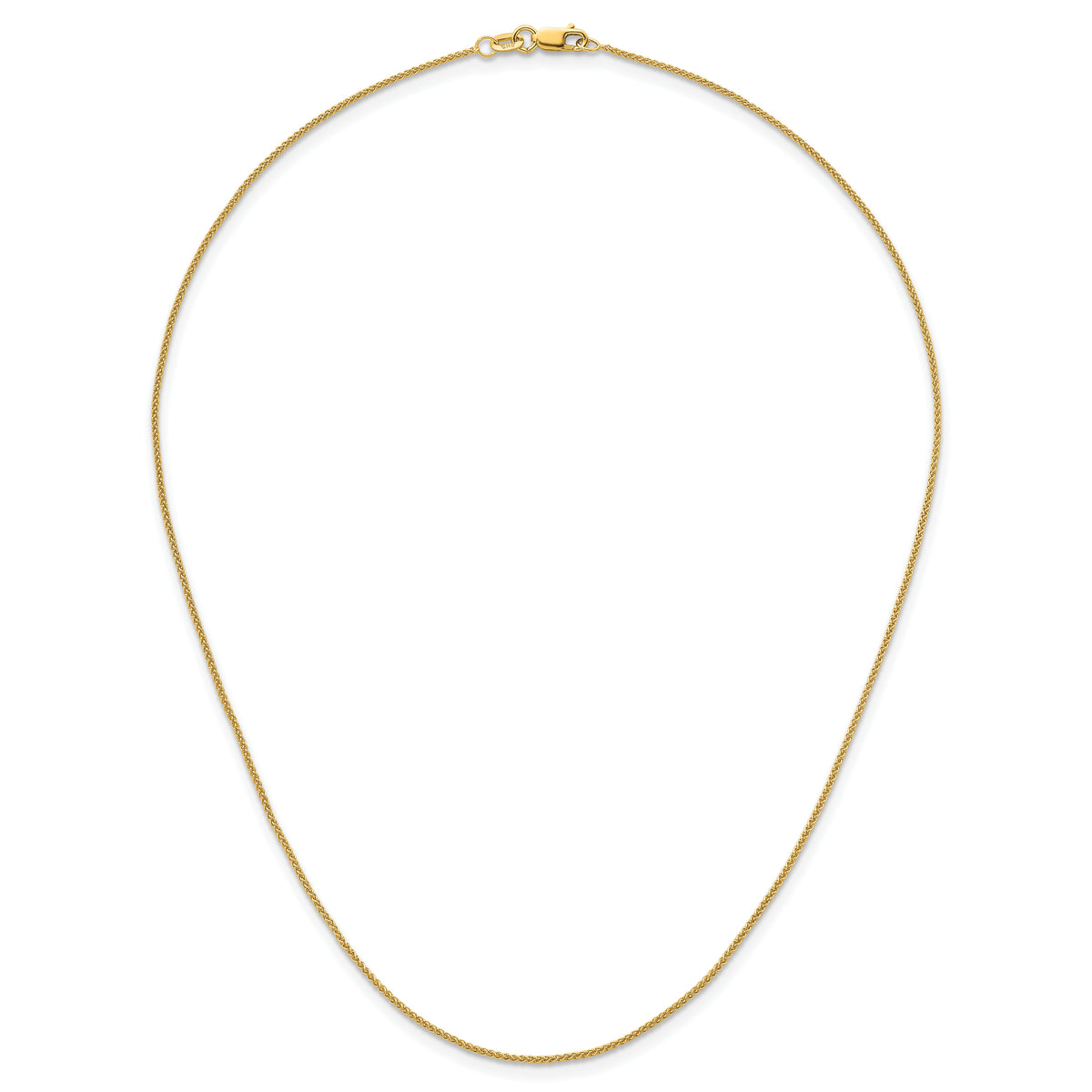 Herco Gold Solid Spiga Chain - 14k Yellow Gold / 1.1 mm / 16 in