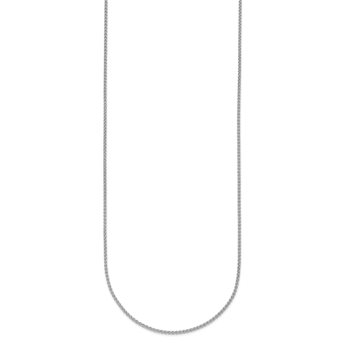 Herco Gold Solid Spiga Chain - 14k White Gold / 1.3 mm / 16 in