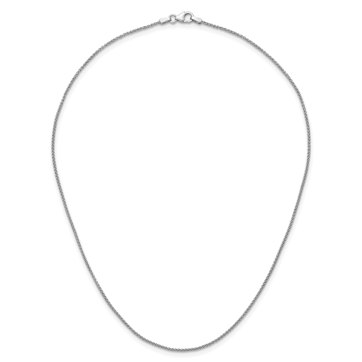 Herco Gold Solid Spiga Chain - 14k White Gold / 1.3 mm / 16 in