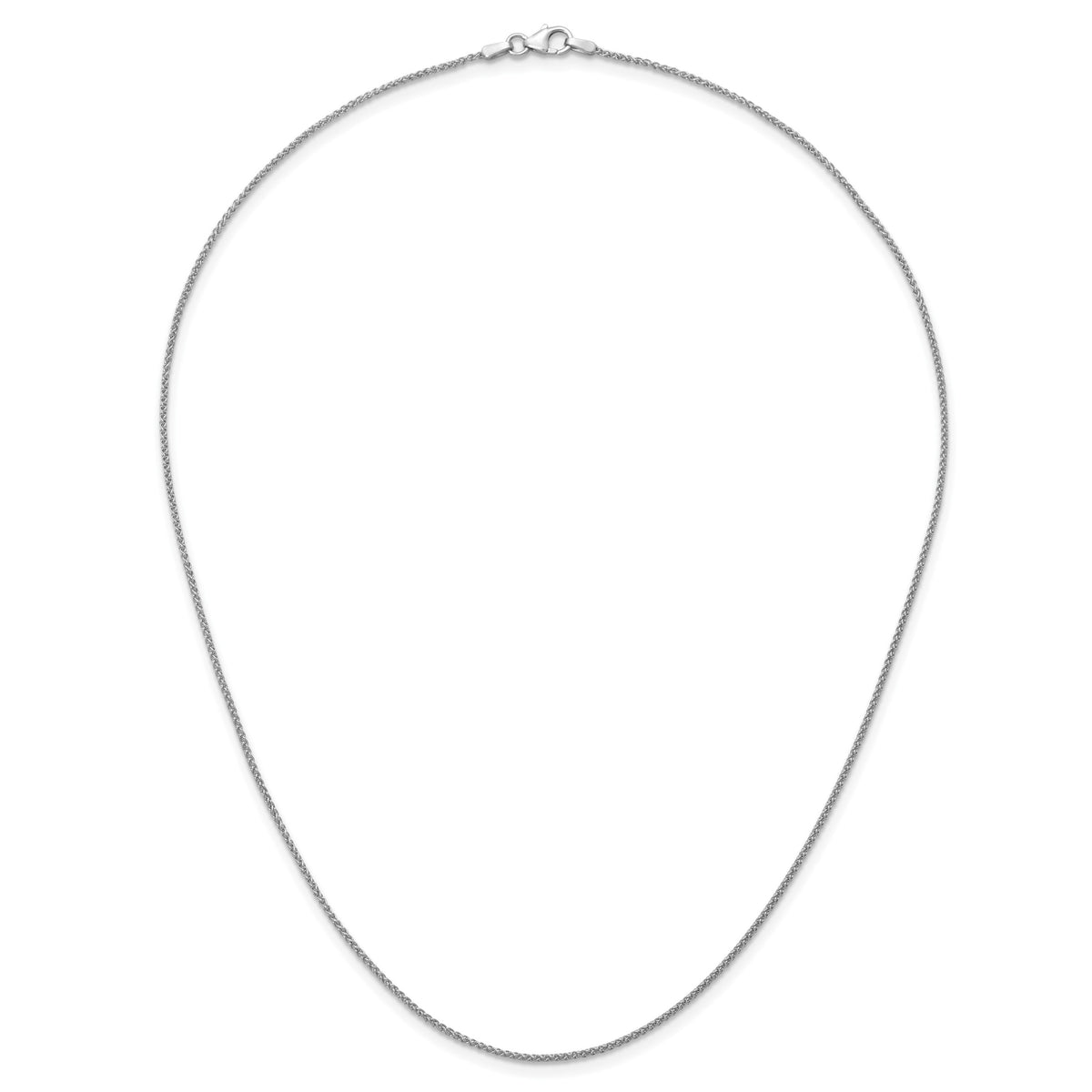 Herco Gold Solid Spiga Chain - 14k White Gold / 1.3 mm / 18 in