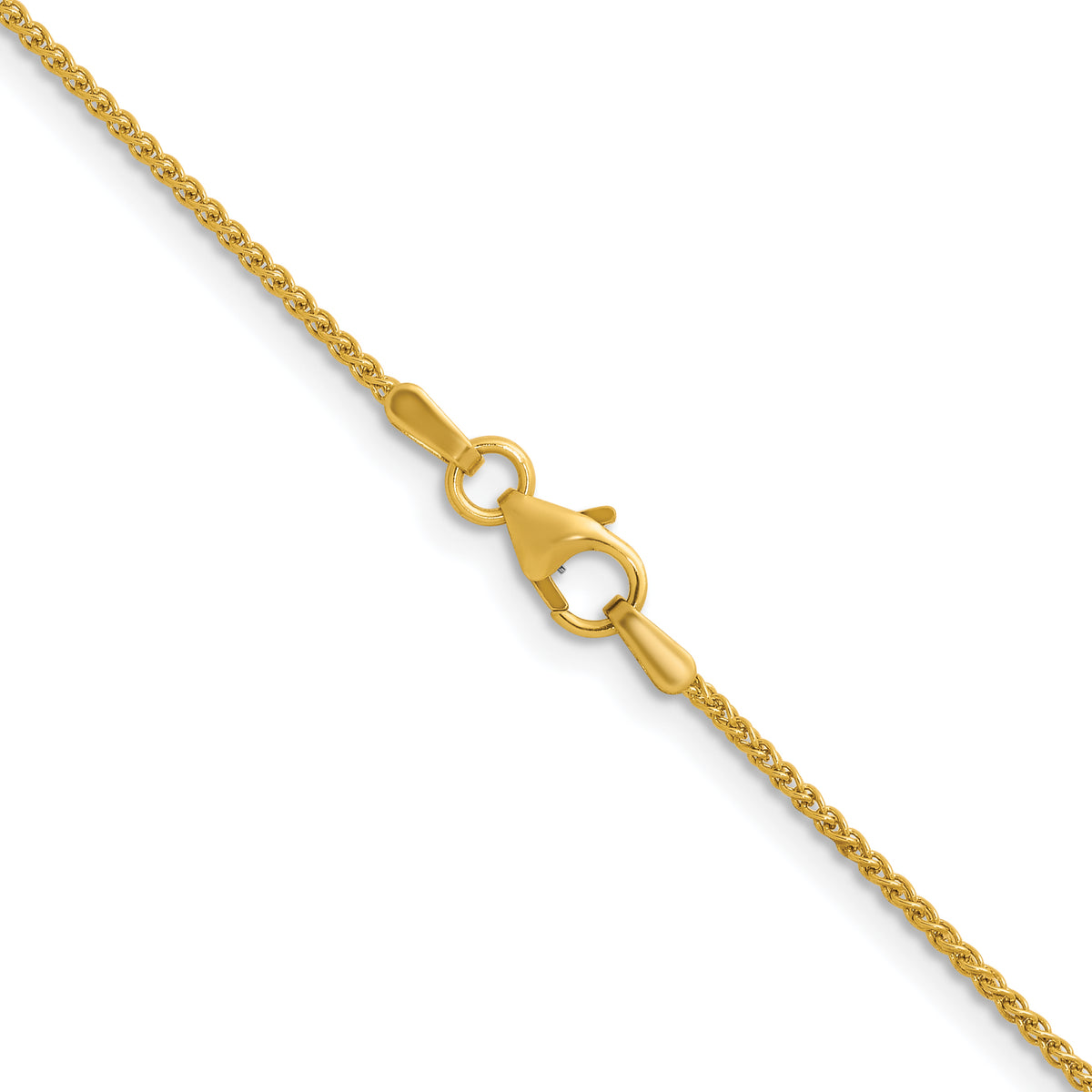 Herco Gold Solid Spiga Chain - 14k Yellow Gold / 1.3 mm / 16 in