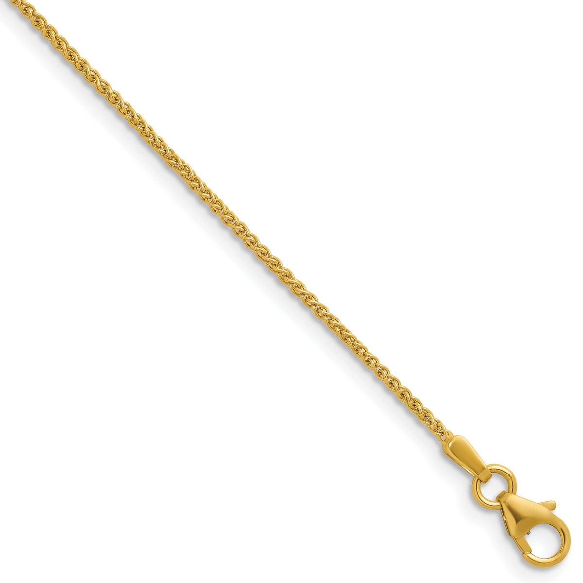 Herco Gold Solid Spiga Chain - 14k Yellow Gold / 1.3 mm / 16 in