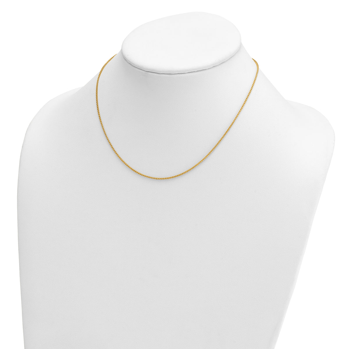 Herco Gold Solid Spiga Chain - 14k Yellow Gold / 1.3 mm / 16 in