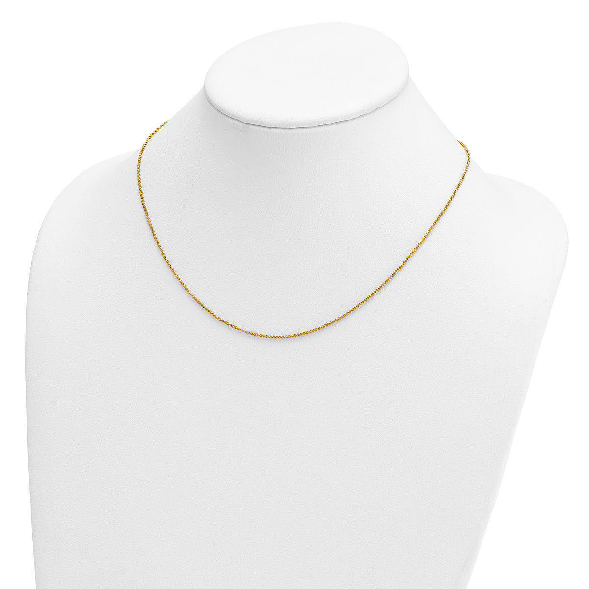 Herco Gold Solid Spiga Chain - 14k Yellow Gold / 1.3 mm / 18 in