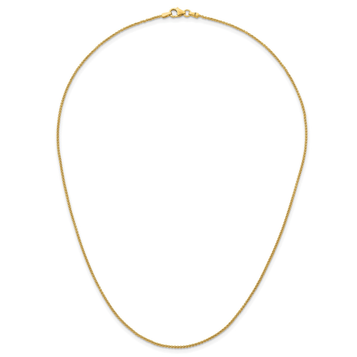 Herco Gold Solid Spiga Chain - 14k Yellow Gold / 1.3 mm / 18 in