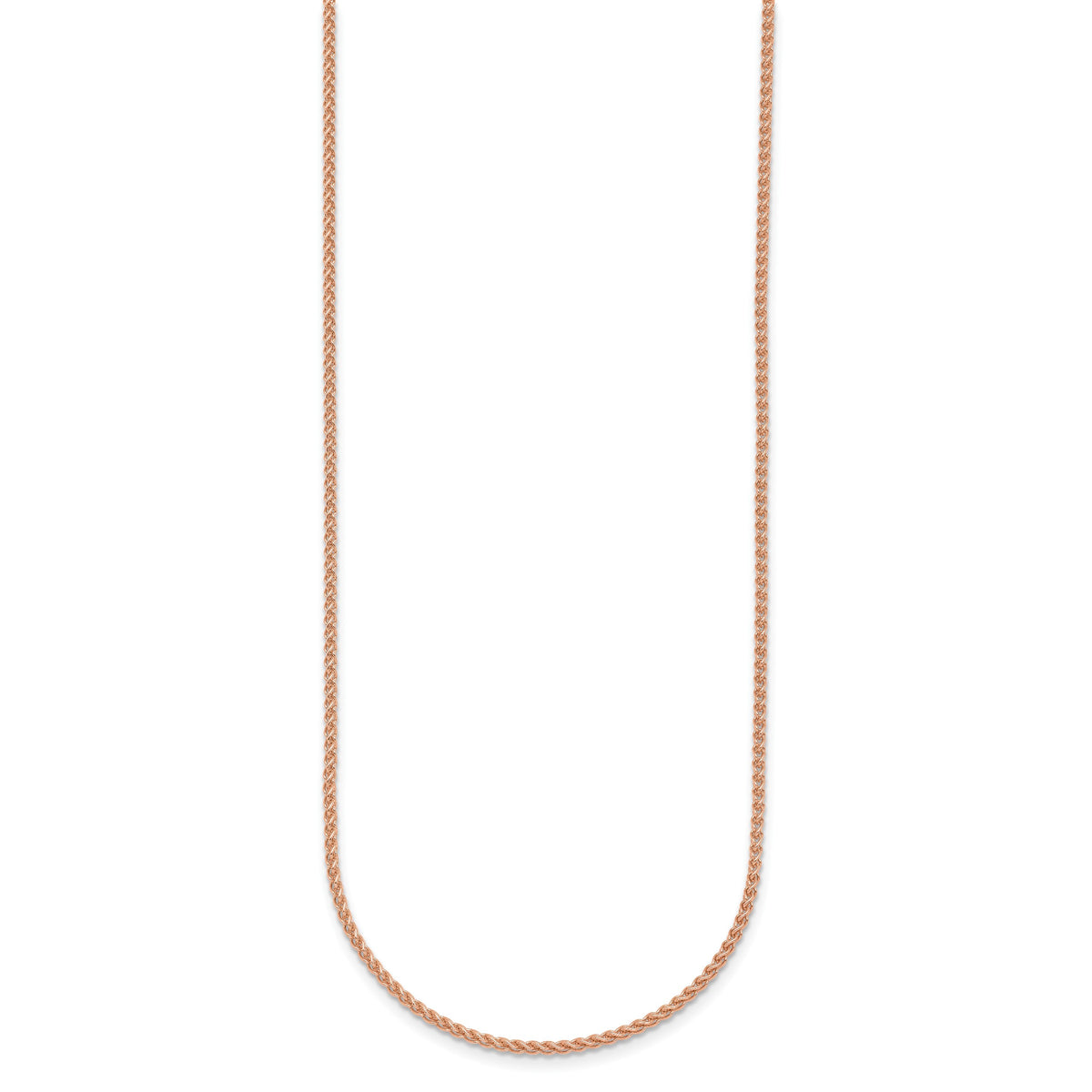 Herco Gold Solid Spiga Chain - 14k Rose Gold / 1.7 mm / 18 in
