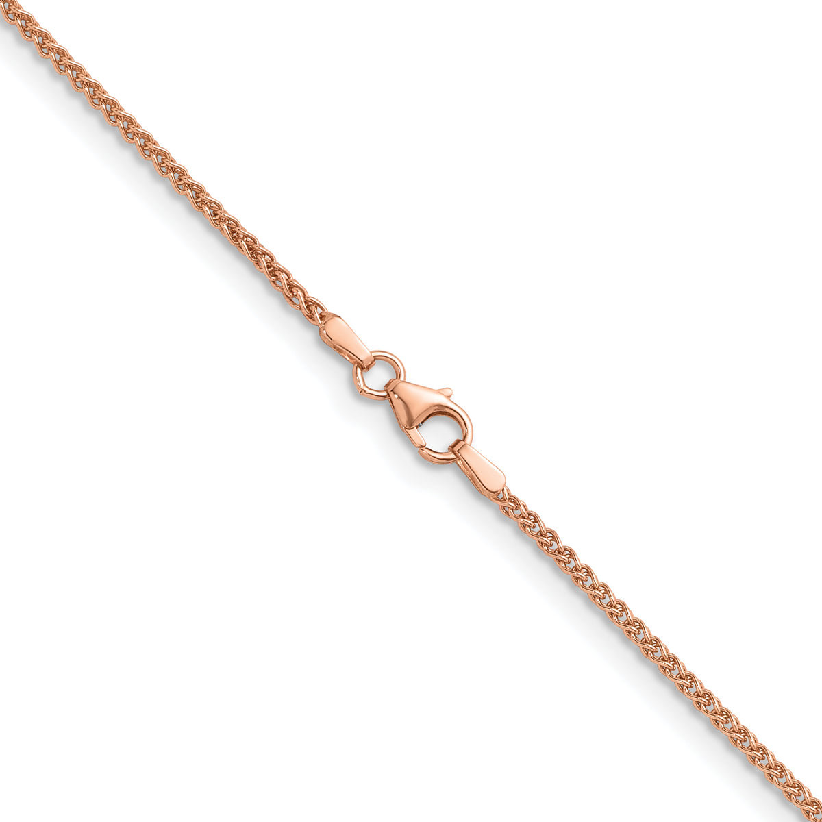Herco Gold Solid Spiga Chain - 14k Rose Gold / 1.7 mm / 18 in