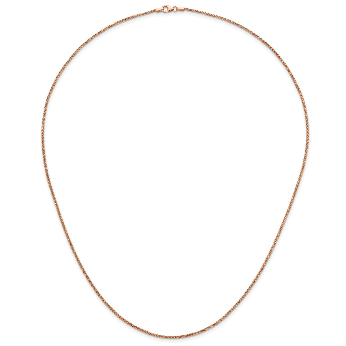 Herco Gold Solid Spiga Chain - 14k Rose Gold / 1.7 mm / 24 in