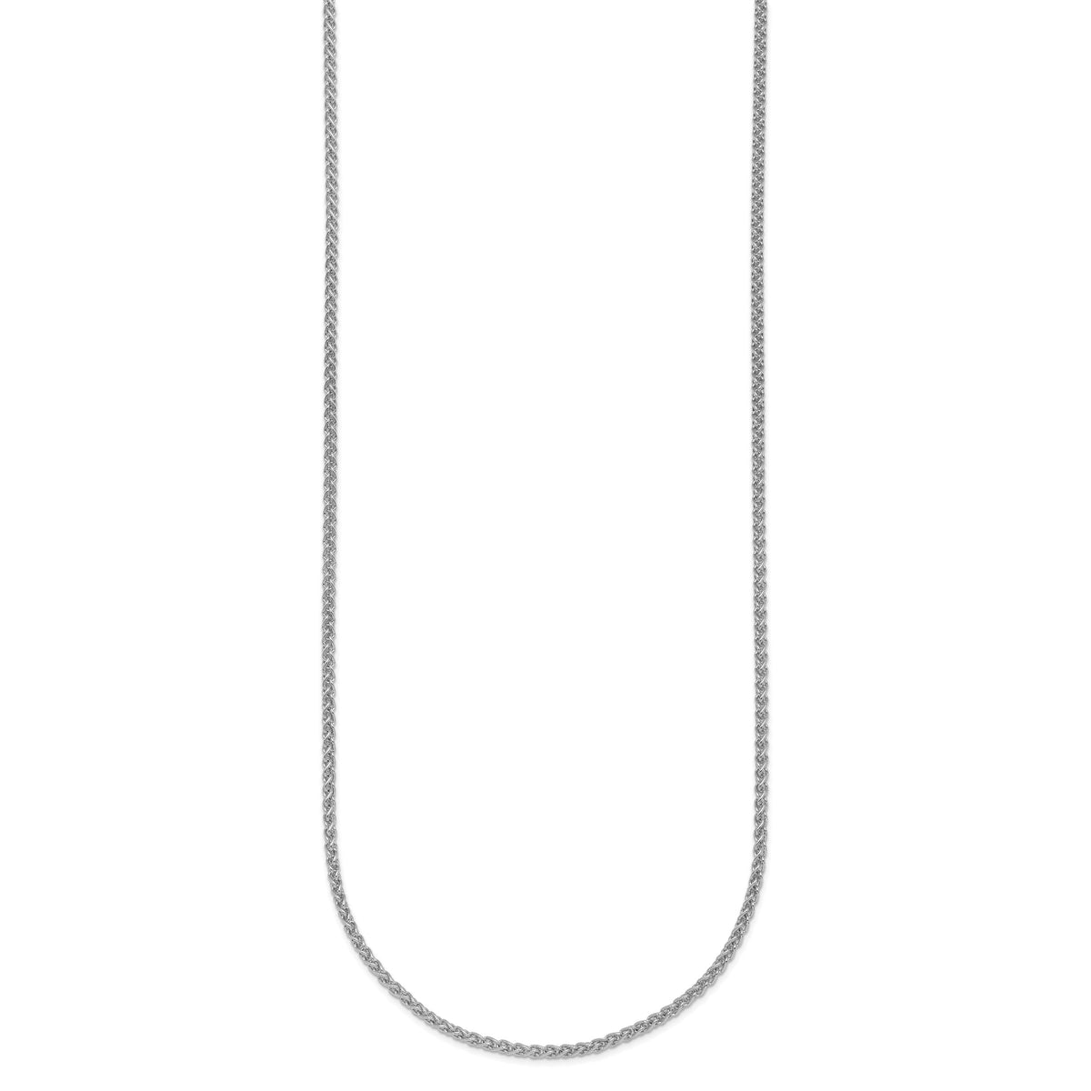Herco Gold Solid Spiga Chain - 14k White Gold / 1.7 mm / 16 in